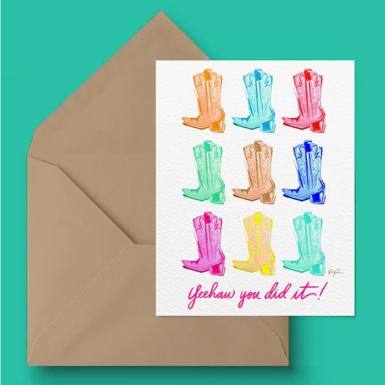 "Yeehaw You Did It!" Congratulations Card