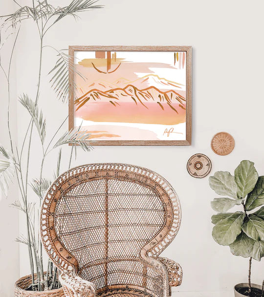 "Serene Desert at Dawn" Art Print