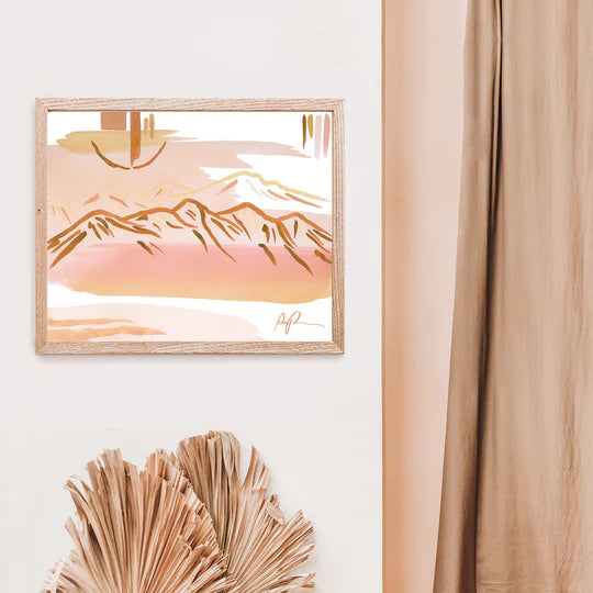 "Serene Desert at Dawn" Art Print