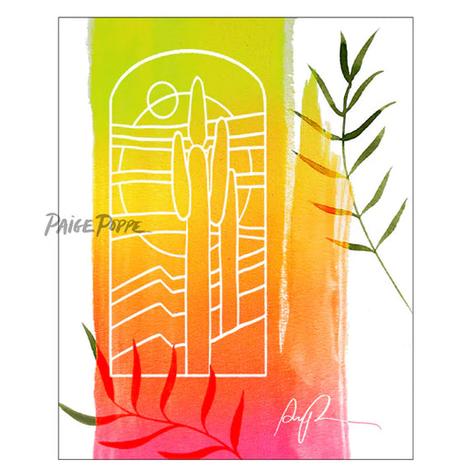"Technicolor Treasure" Watercolor Art Print