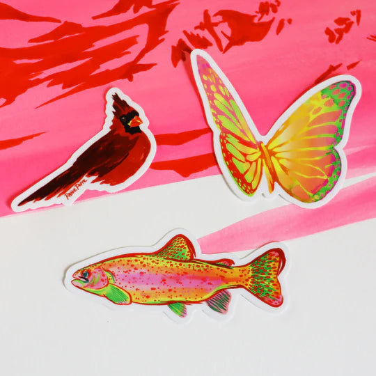 "Crimson Cardinal" Sticker