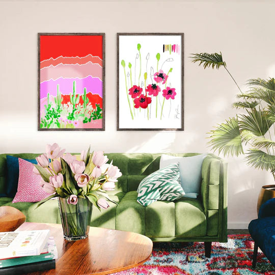 "Wild Poppies" Watercolor Art Print