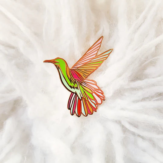 "Sunshine Hummingbird" Enamel Pin
