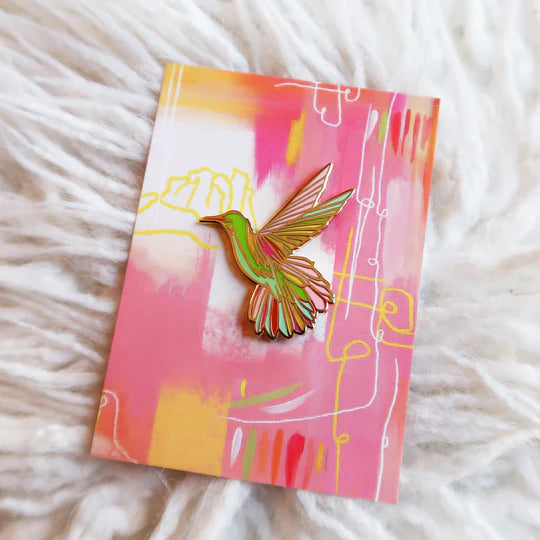 "Sunshine Hummingbird" Enamel Pin