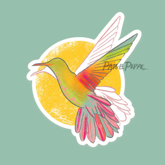 "Sunshine Hummingbird" Sticker