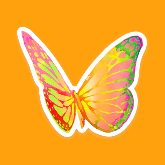 "Technicolor Butterfly" Sticker