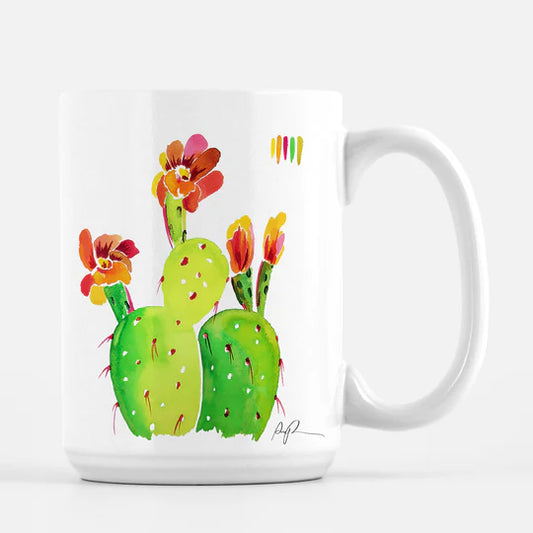 "Technicolor Blossoms" Ceramic Mug