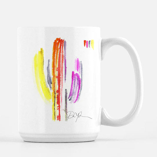 "Technicolor Saguaro" Ceramic Mug