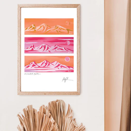 "Camelback Sunrise Triptych" Acrylic Print