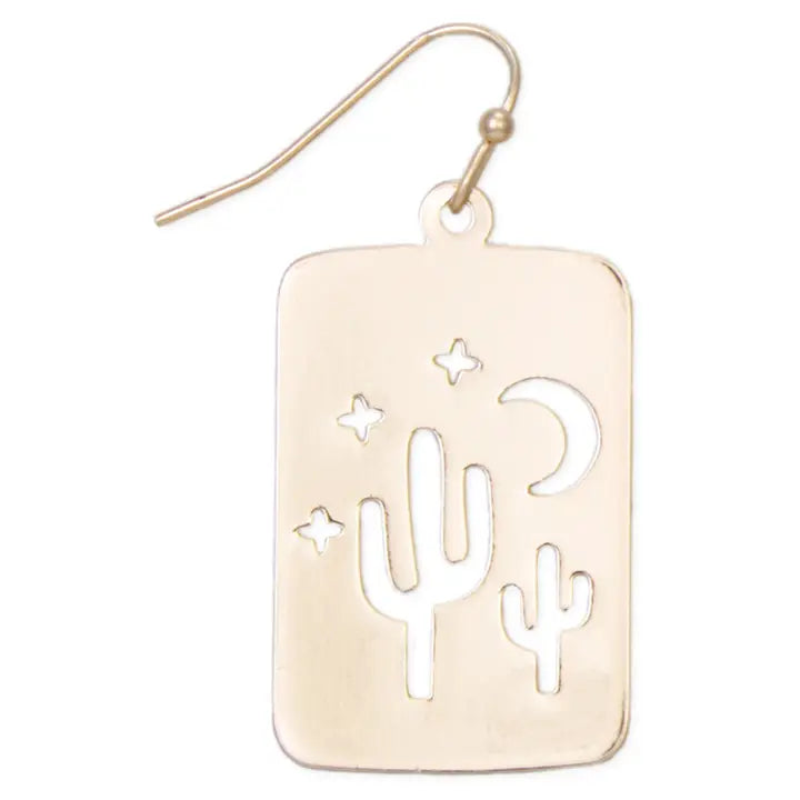 Gold Desert Night Earrings