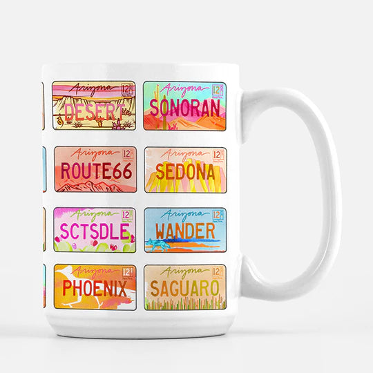 "Arizona License Plates" Ceramic Mug