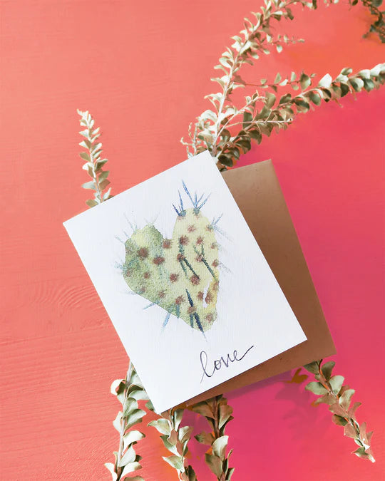 "Love" Cactus Greeting Card
