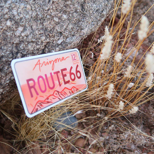 "Route 66" Arizona License Plate Sticker