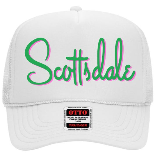 Scottsdale Beverly Pink and Green Foam Trucker Hat