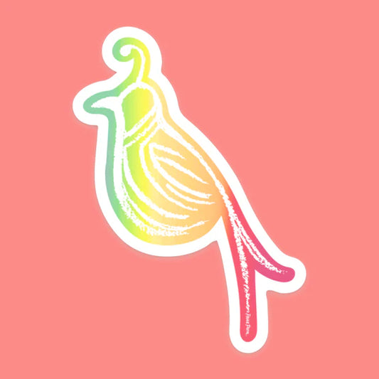 "Technicolor Quail" Sticker