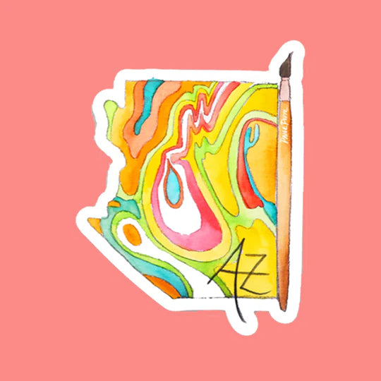 "Painting Arizona" Sticker